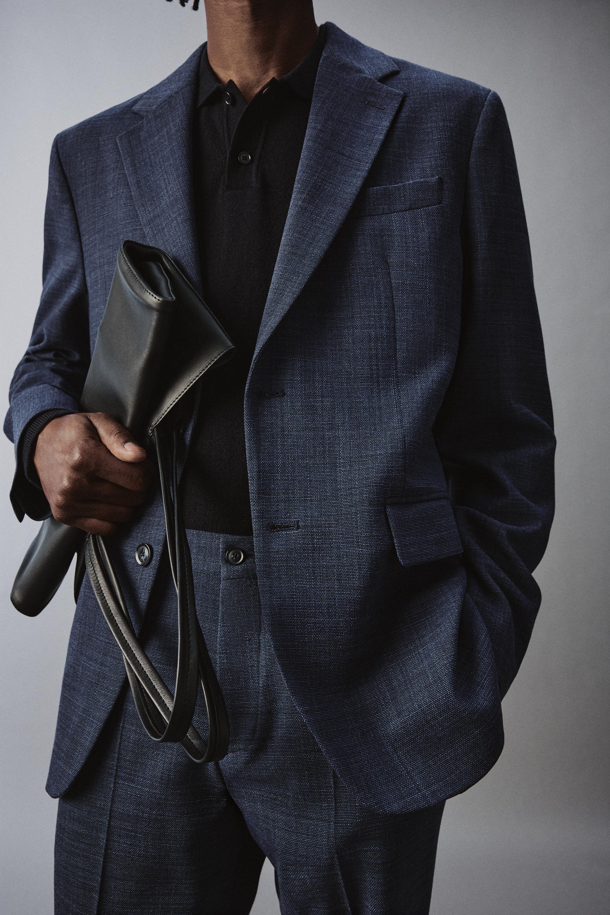 SLIM FIT WOOL BLEND BLAZER