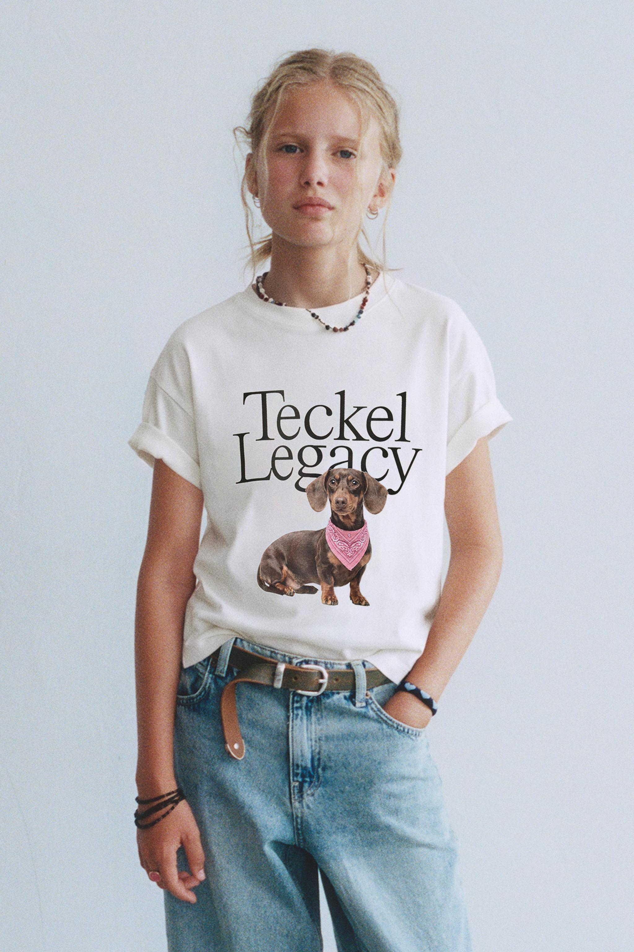 DOG PRINT T-SHIRT — White