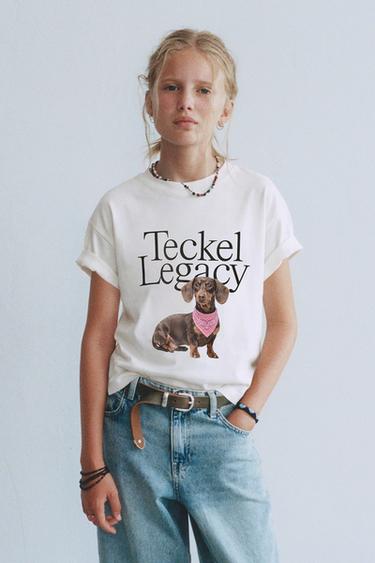 DOG PRINT T-SHIRT - White by Zara