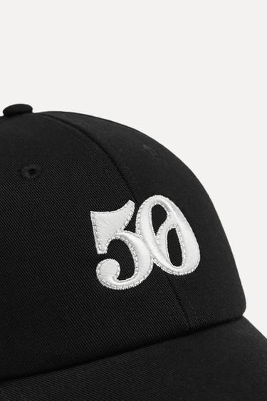 50TH ANNIVERSARY EMBROIDERED CAP - Black by Zara - Image 2