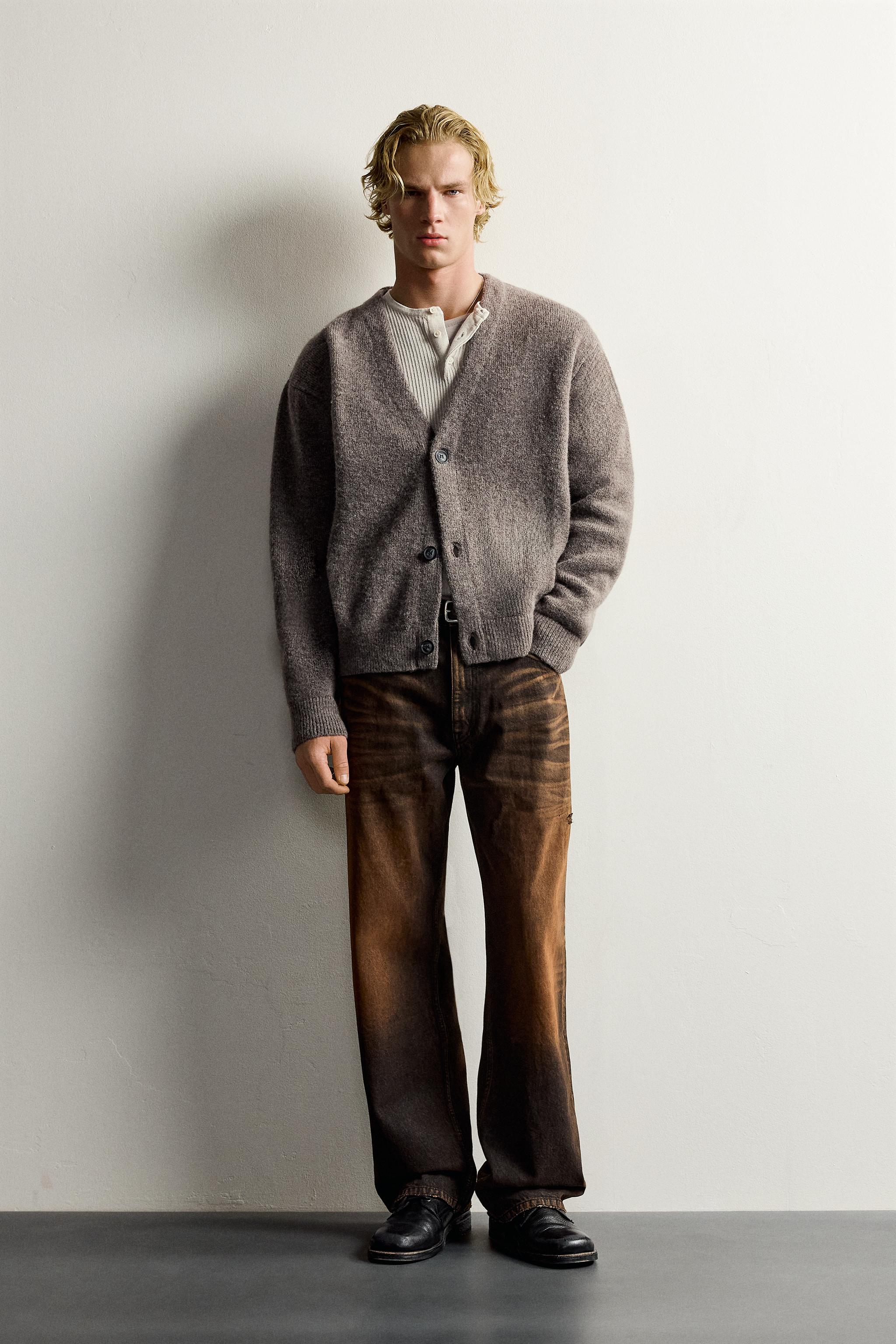 WOOL-BLEND RELAXED FIT CARDIGAN