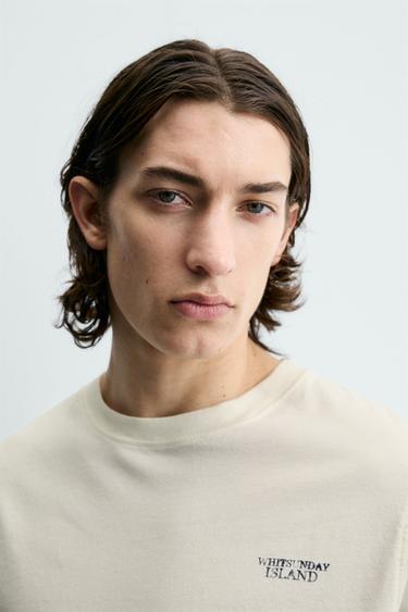 T-SHIRT À GRAPHIQUES AUSTRALIE - Écru de Zara - Image 4