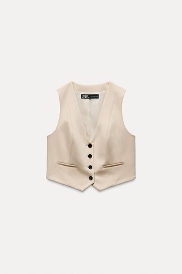 CHALECO SASTRE - Camel claro de Zara