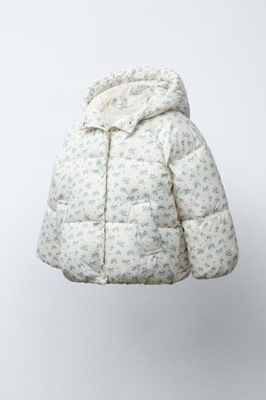 VESTE REMBOURRÉE POLAIRE PETITES FLEURS - Écru de Zara - Image 1