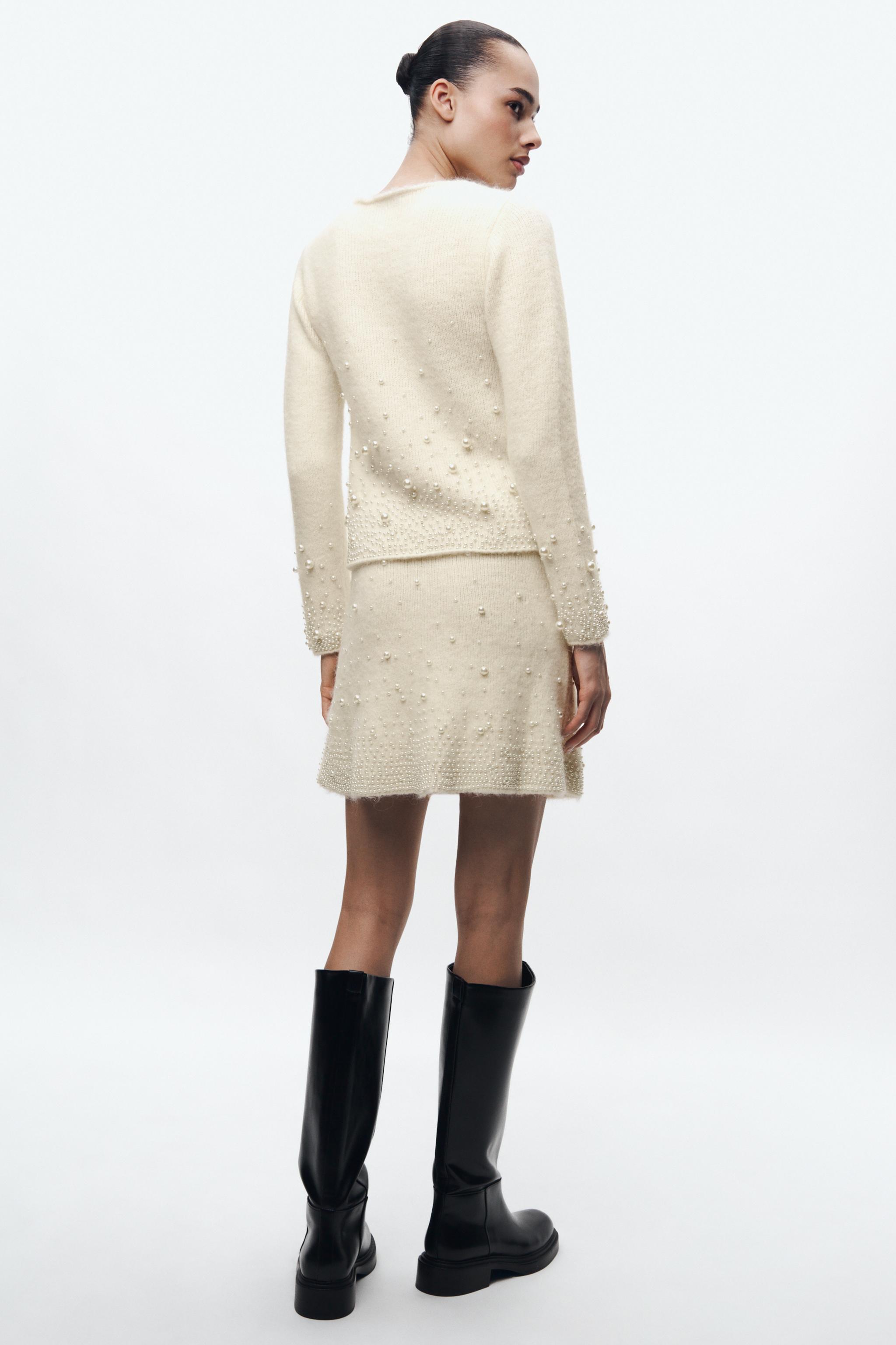 Zara store pearl coat