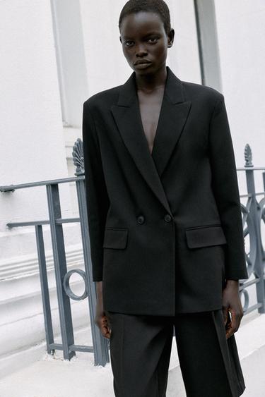 OVERSIZED DOUBLE-BREASTED BLAZER - Black by Zara