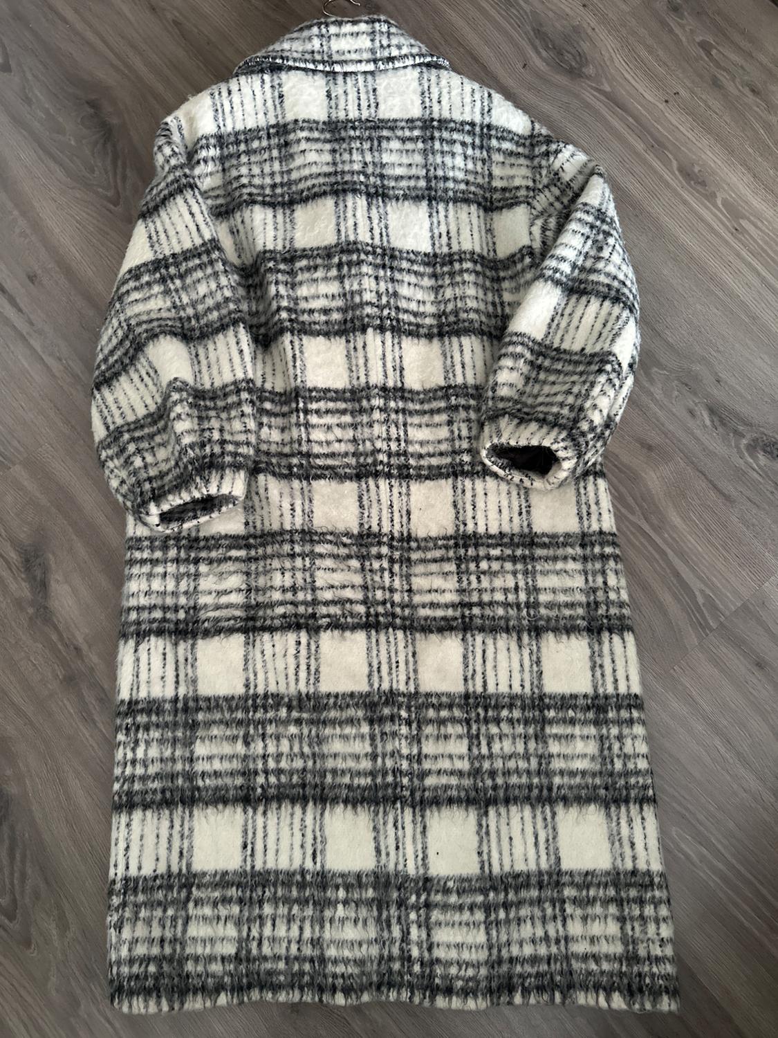 WOOL BLEND CHECK COAT - Image 4