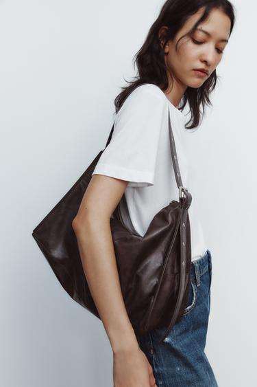 MAXI SACA SOFT OCCHIELLI METALLICI - Testa di moro di Zara - Immagine 0