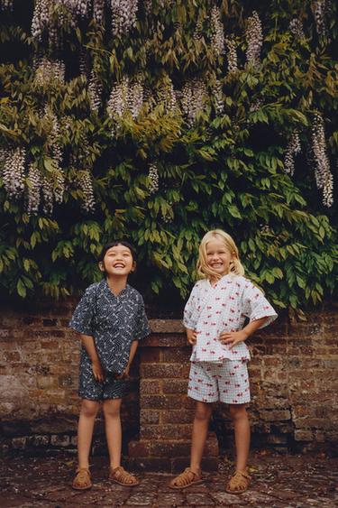18 MOIS-6 ANS/ ENSEMBLE IMPRIMÉ KIMONO ET BERMUDA - Rouge de Zara - Image 7