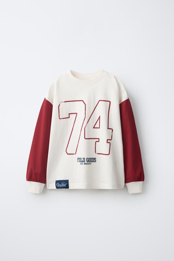 VARSITY SLOGAN T-SHIRT - White by Zara - Image 0