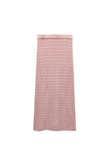 POINTELLE KNIT SKIRT