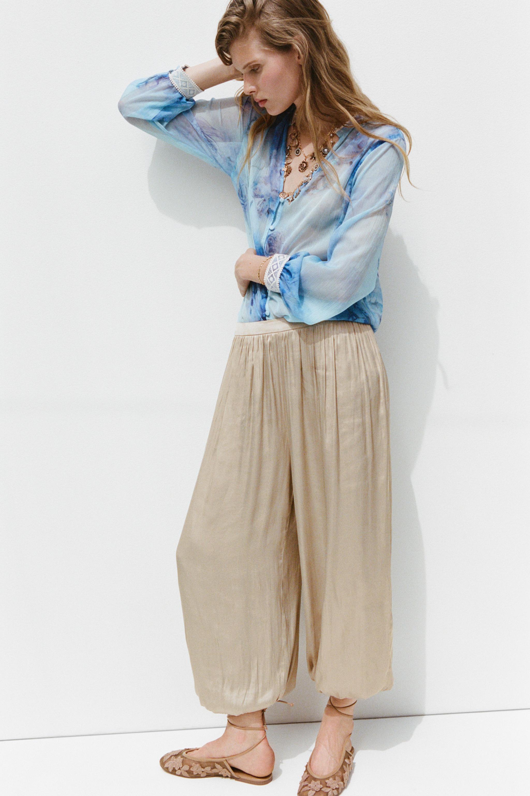 サテンボンバージャケットパンツ - サンド | ZARA Japan / 日本