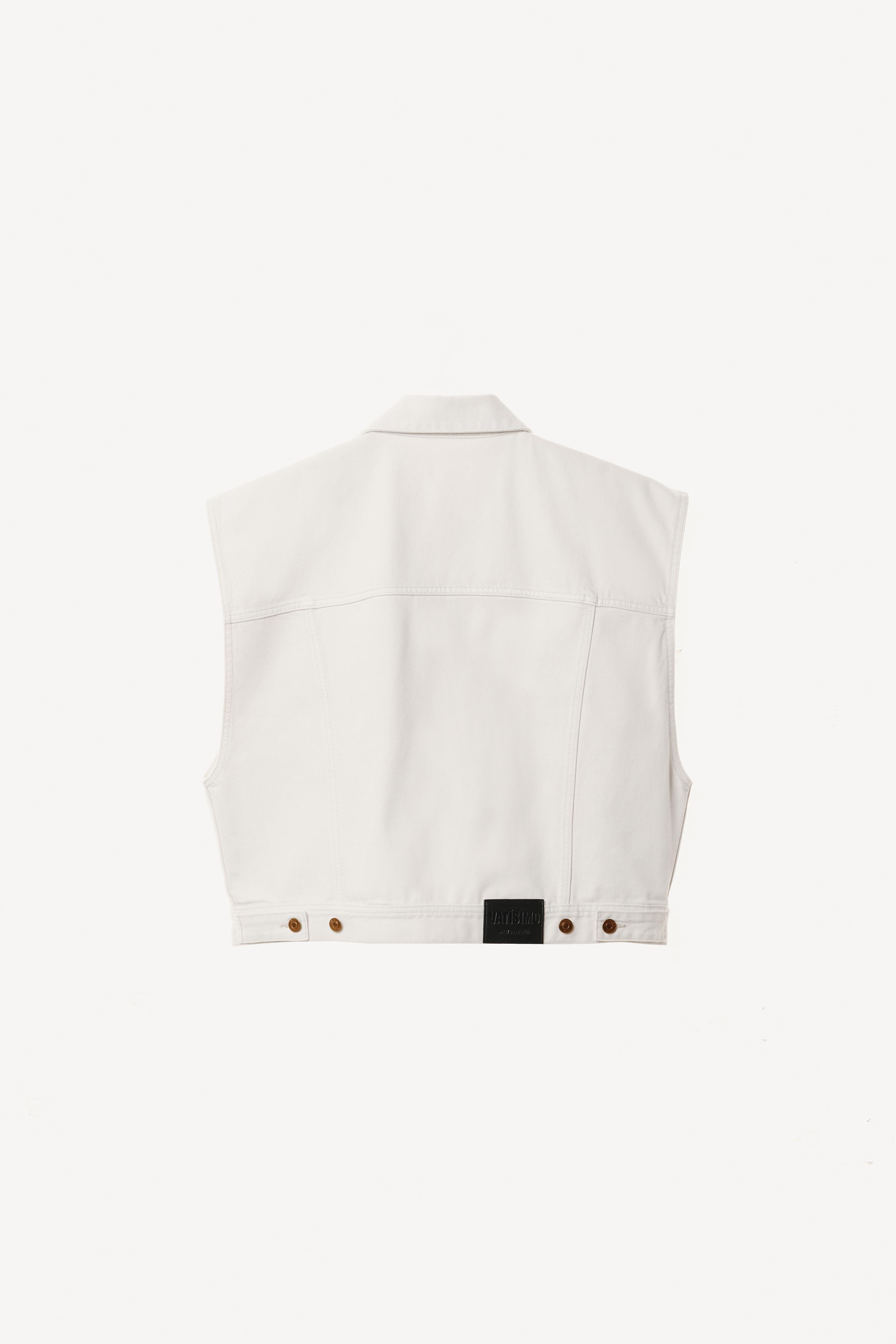 WILLY CHAVARRIA X ZARA ボクシーフィット デニムベスト - エクリュ