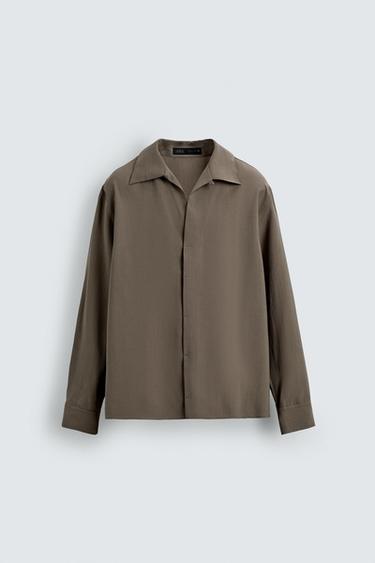 FLOWING POLO SHIRT - Sand by Zara