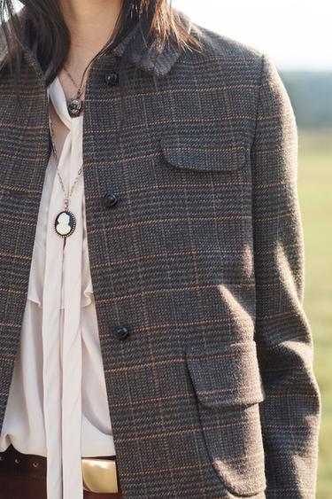 VESTE À CARREAUX ÉDITION LIMITÉE - Marron de Zara - Image 1