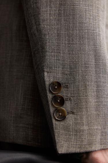 VESTE DE COSTUME STRUCTURÉE - Marron clair de Zara - Image 6