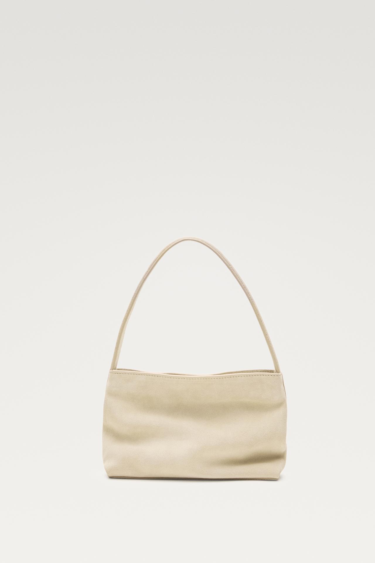 Split suede leather shoulder bag — 299