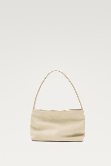 Split suede leather shoulder bag — 299 3