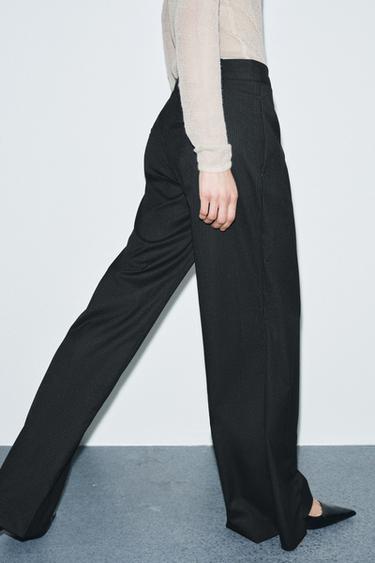 PANTALON-PARÉO À RAYURES ZW COLLECTION - Noir de Zara - Image 2