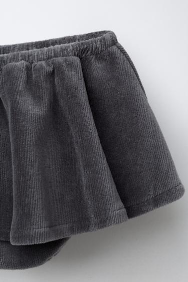 CORDUROY SKORT - Blue grey by Zara - Image 2