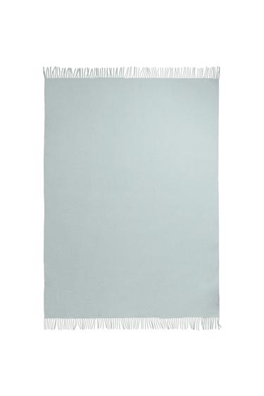 EXTRA SOFT PLAIN THROW - Light blue by Zara