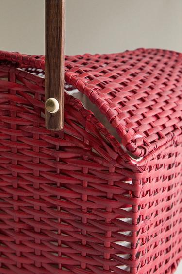 RATTAN PICNIC BASKET - Red by Zara - Image 3