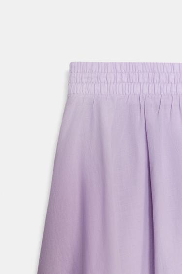JUPE MI-LONGUE CAPE - Mauve de Zara - Image 7