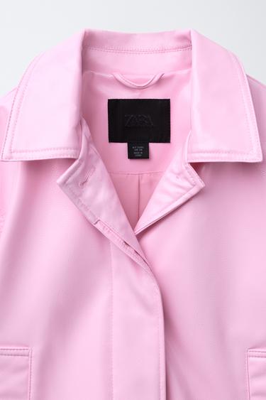 LEATHER EFFECT JACKET - Pink by Zara - Image 6