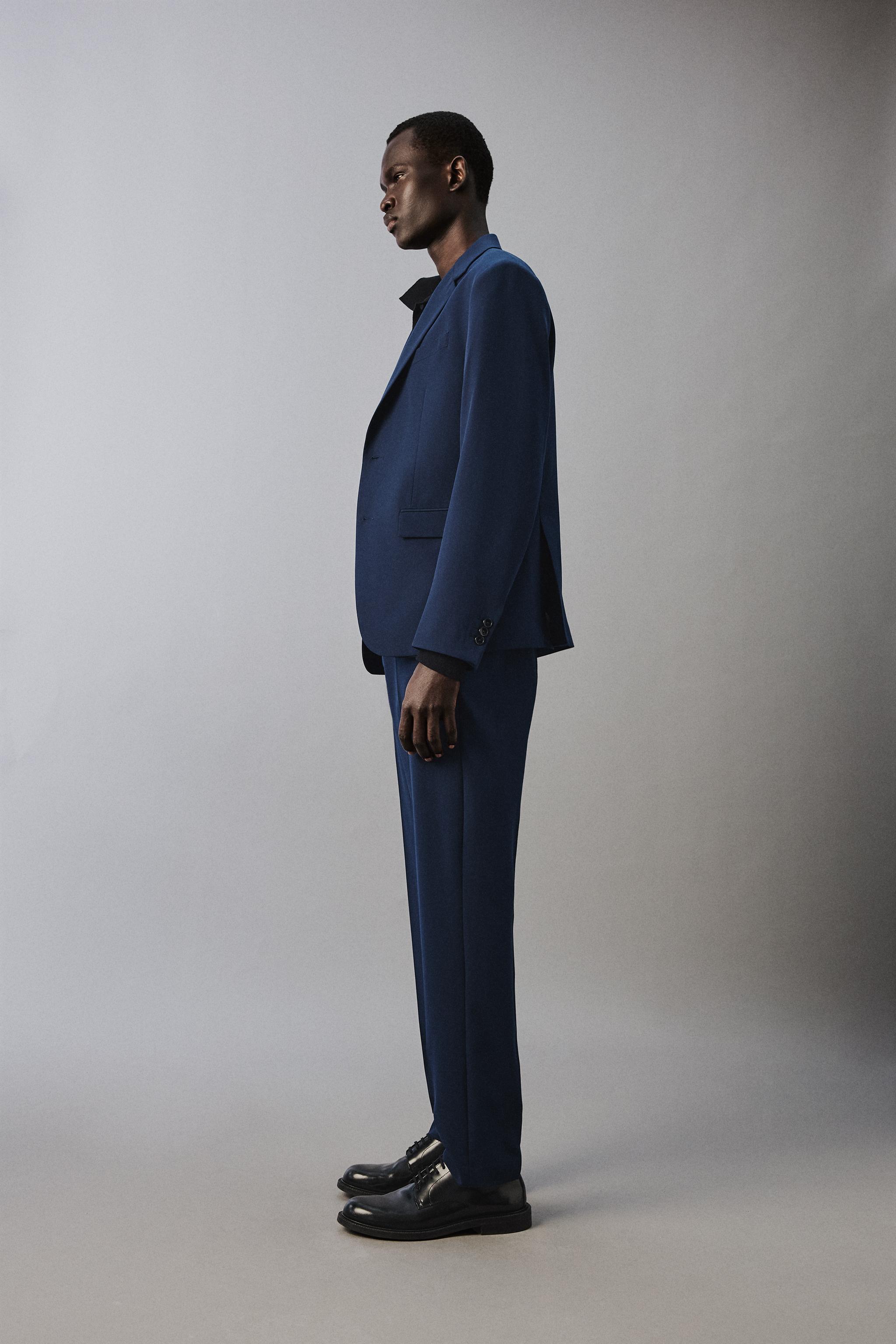 ZARA 青 スーツ サイズ52/42 COMFORT SUIT TROUSERS - Ink blue | ZARA Georgia