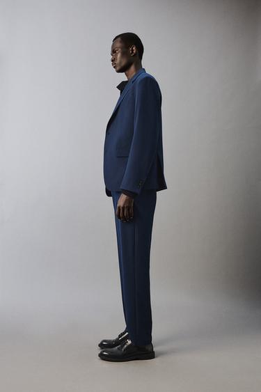 PANTALON DE COSTUME CONFORT - Bleu encre de Zara - Image 3