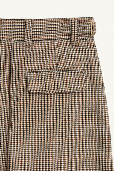 PANTALON DE COSTUME À CARREAUX EN LAINE ÉDITION LIMITÉE - Marron de Zara - Image 7