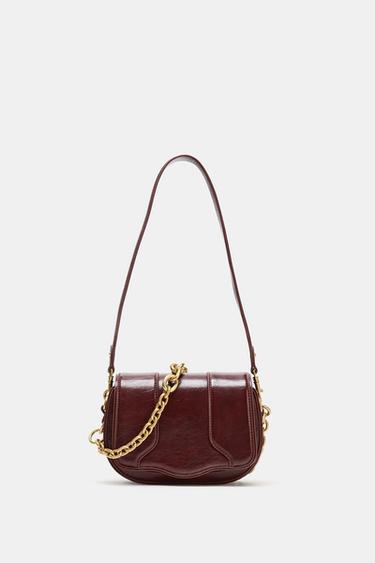 MINI CHAIN BAG - Burgundy Red by Zara - Image 0