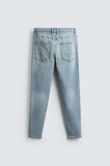 SKINNY CROPPED FIT JEANS - Light blue by Zara - Image 7