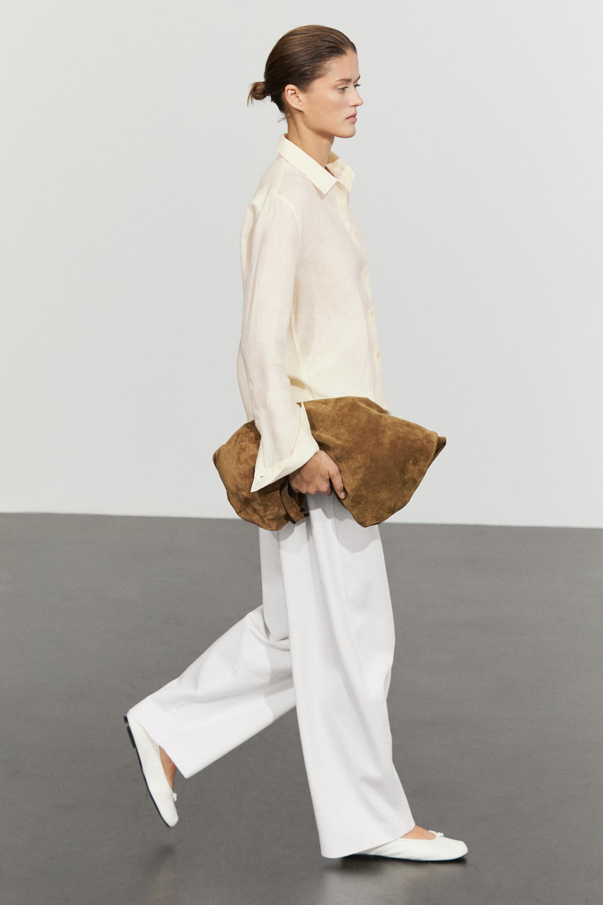 Flowing 100% linen shirt — Yellow