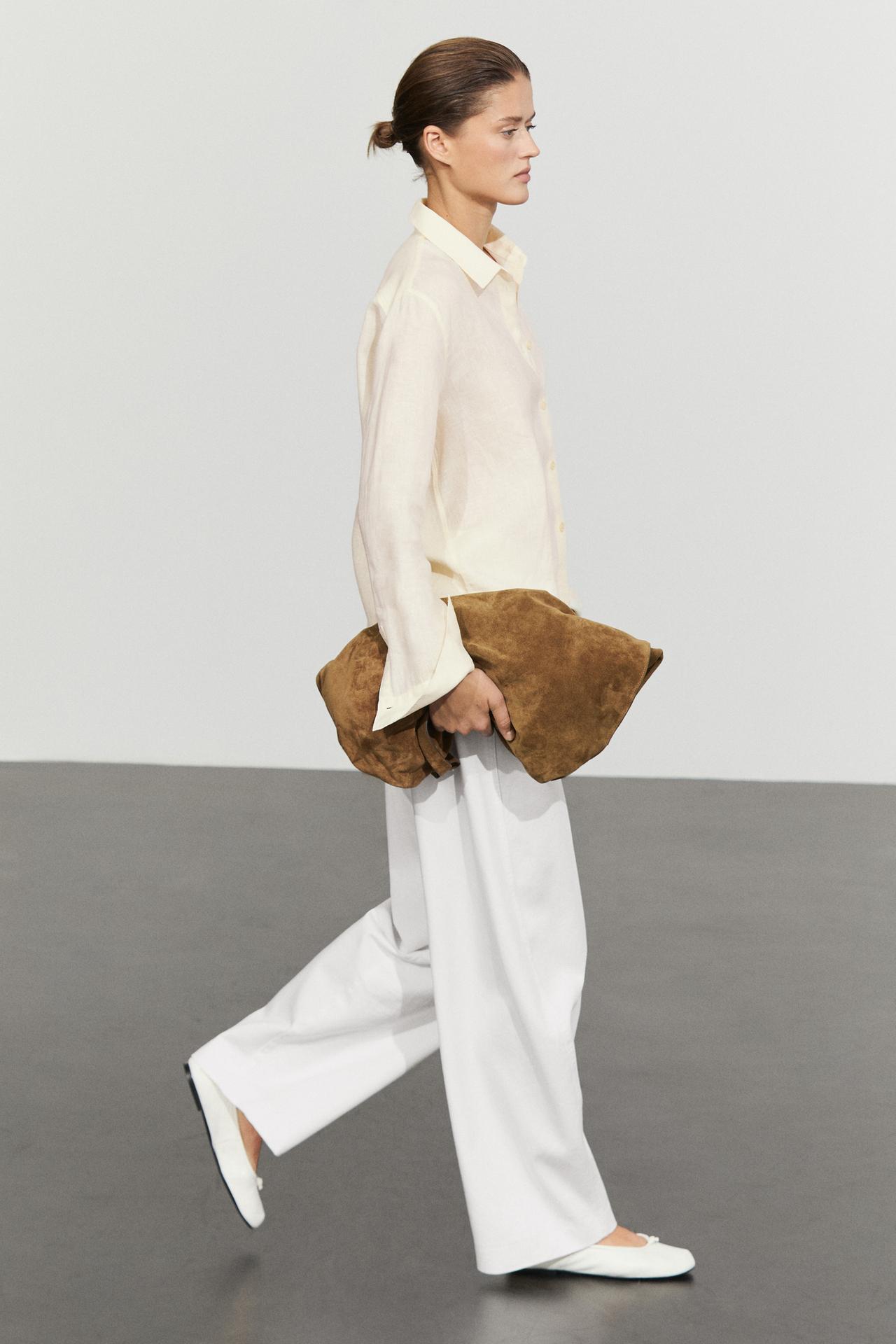 Flowing 100% linen shirt — Yellow