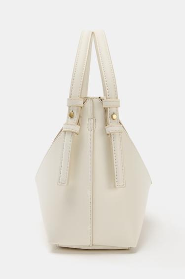 MINI SAC SEAU SURPIQÛRES - Écru de Zara - Image 2