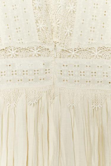 ZW COLLECTION STRAPPY LACE DRESS - Ecru by Zara - Image 7