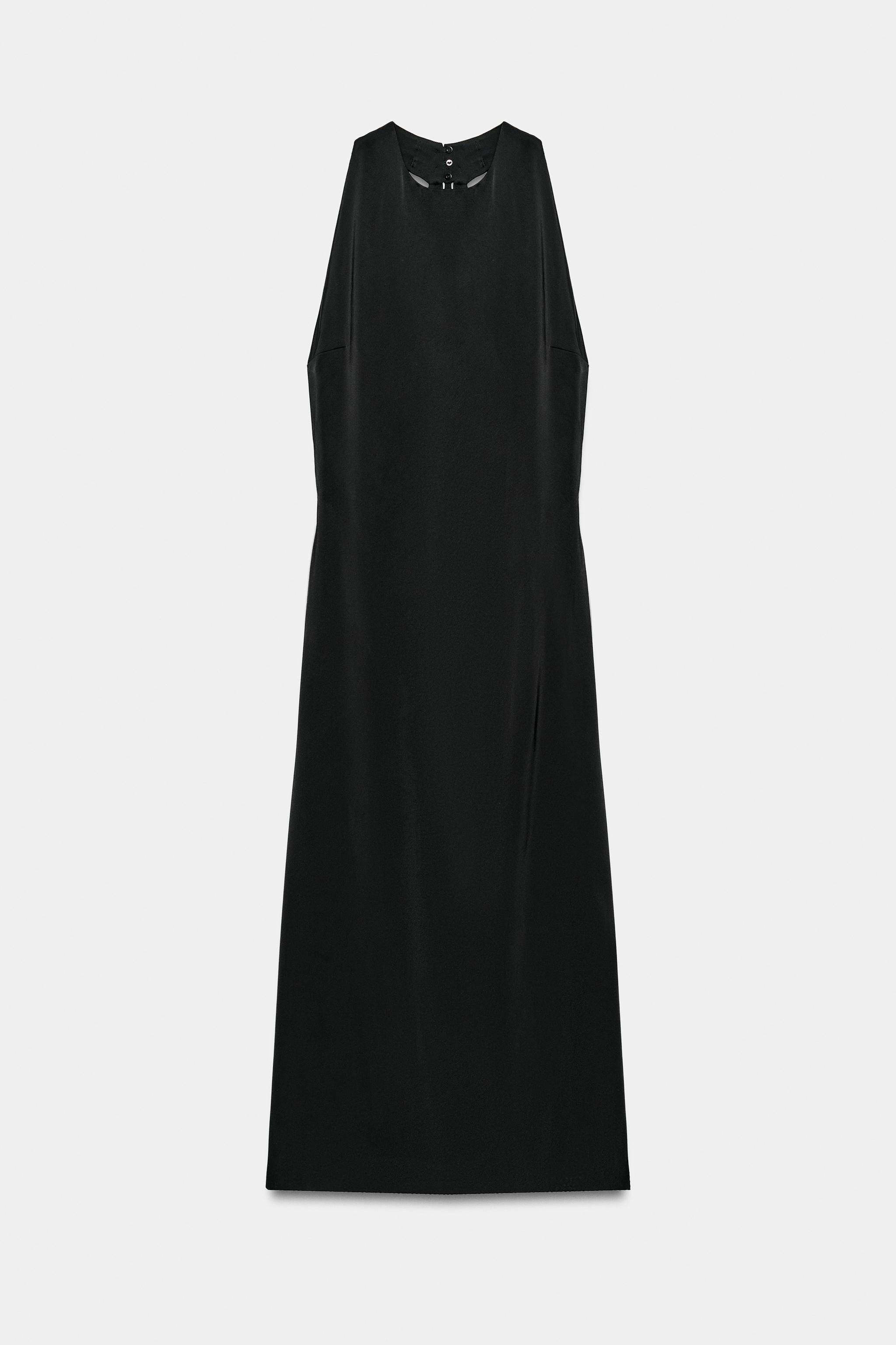 Zara ZW COLLECTION SATEN YÜZEYLİ ELBİSE görsel 7