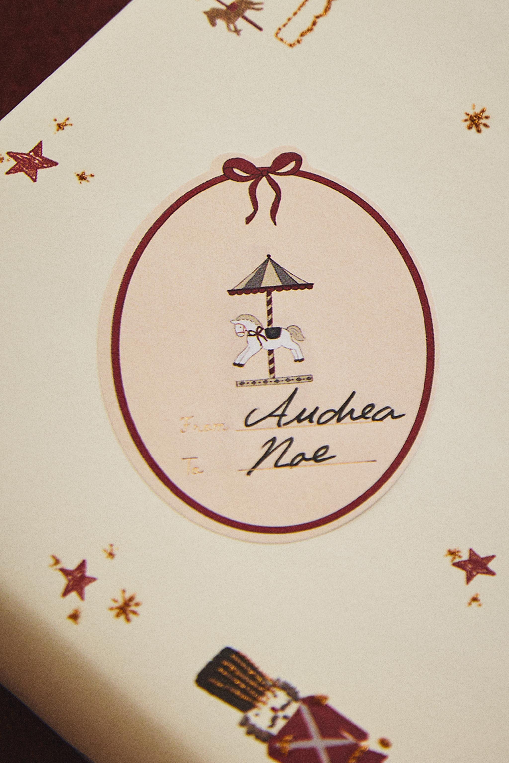 ADHESIVE CHRISTMAS GIFT TAG TAPE