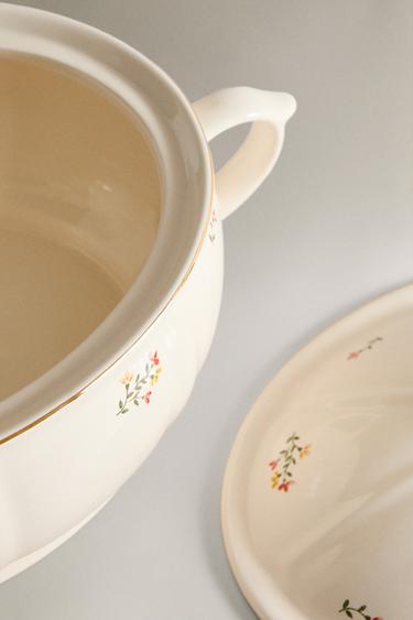 SOUPIÈRE PORCELAINE FLORALE - Crème de Zara - Image 4