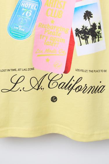 PRINTED T-SHIRT - Yellow by Zara - Image 3