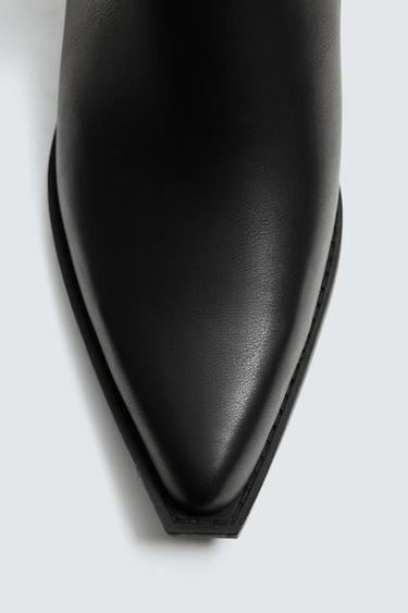 POINTED TOE COWBOY BOOTS - Black by Zara - Image 2