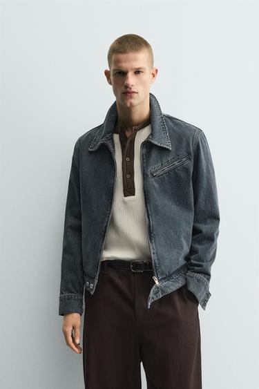CAZADORA DENIM CREMALLERA LIMITED EDITION - Azul noche de Zara