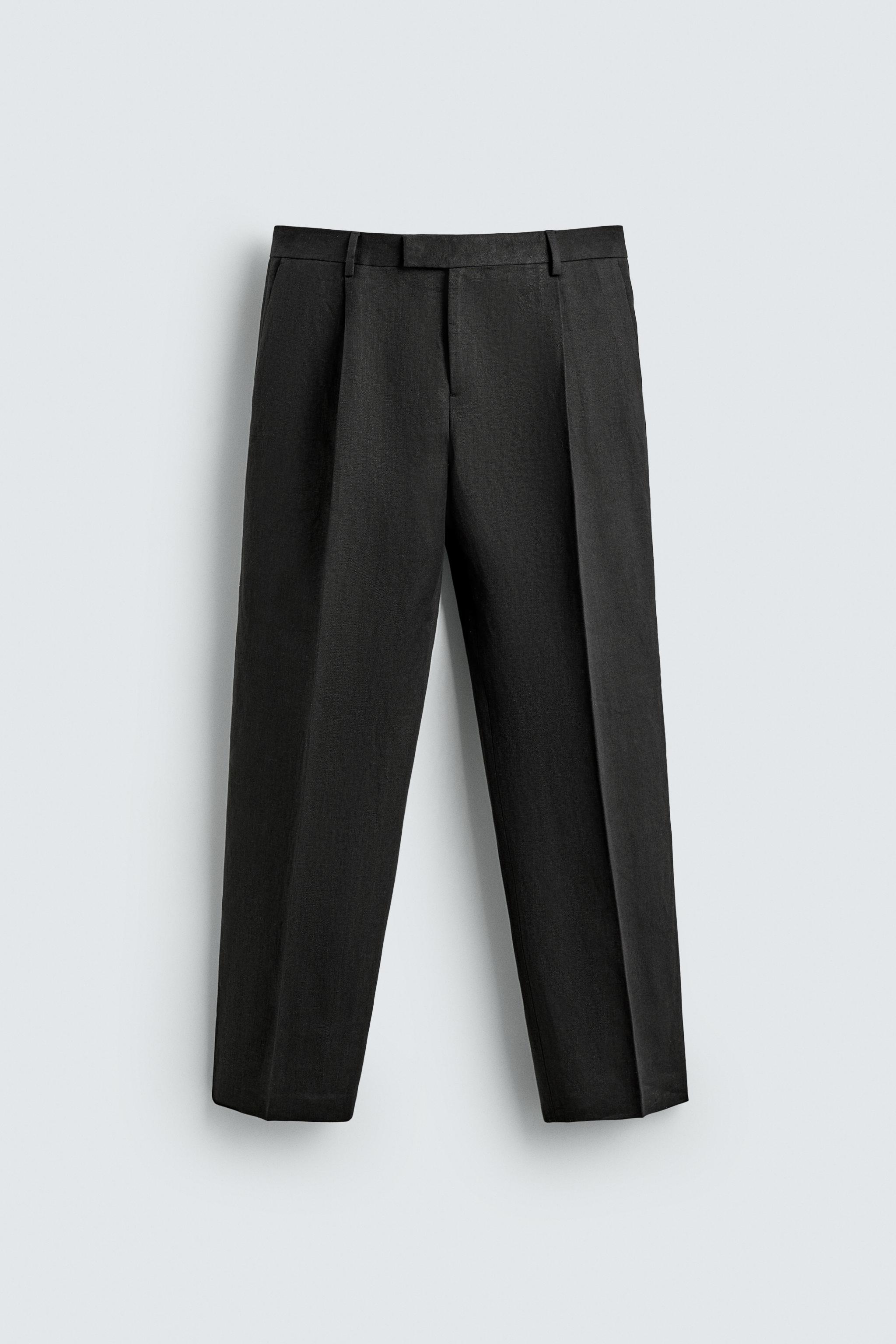 PANTALON DE COSTUME EN TWILL 100 % LIN AARON LEVINE X ZARA