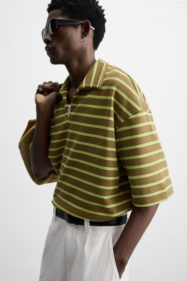 STRIPED RELAXED FIT POLO SHIRT - Multicoloured by Zara - Image 4