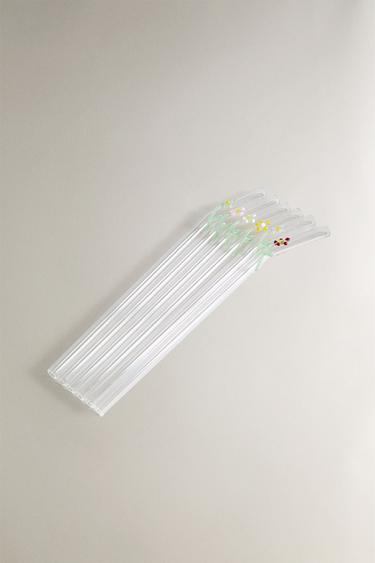 LOT PAILLES BOROSILICATE FLEURS (LOT DE 6) -  de Zara - Image 1