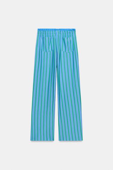 STRIPED PALAZZO TROUSERS - striped by Zara - Image 7