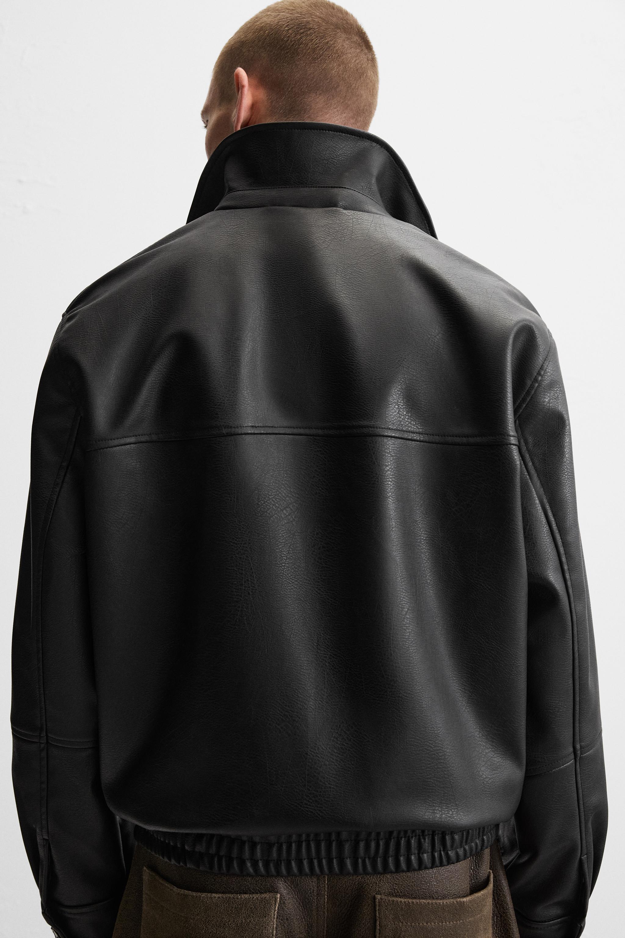 フェイクレザー ジャケット - ブラック | ZARA Japan / 日本