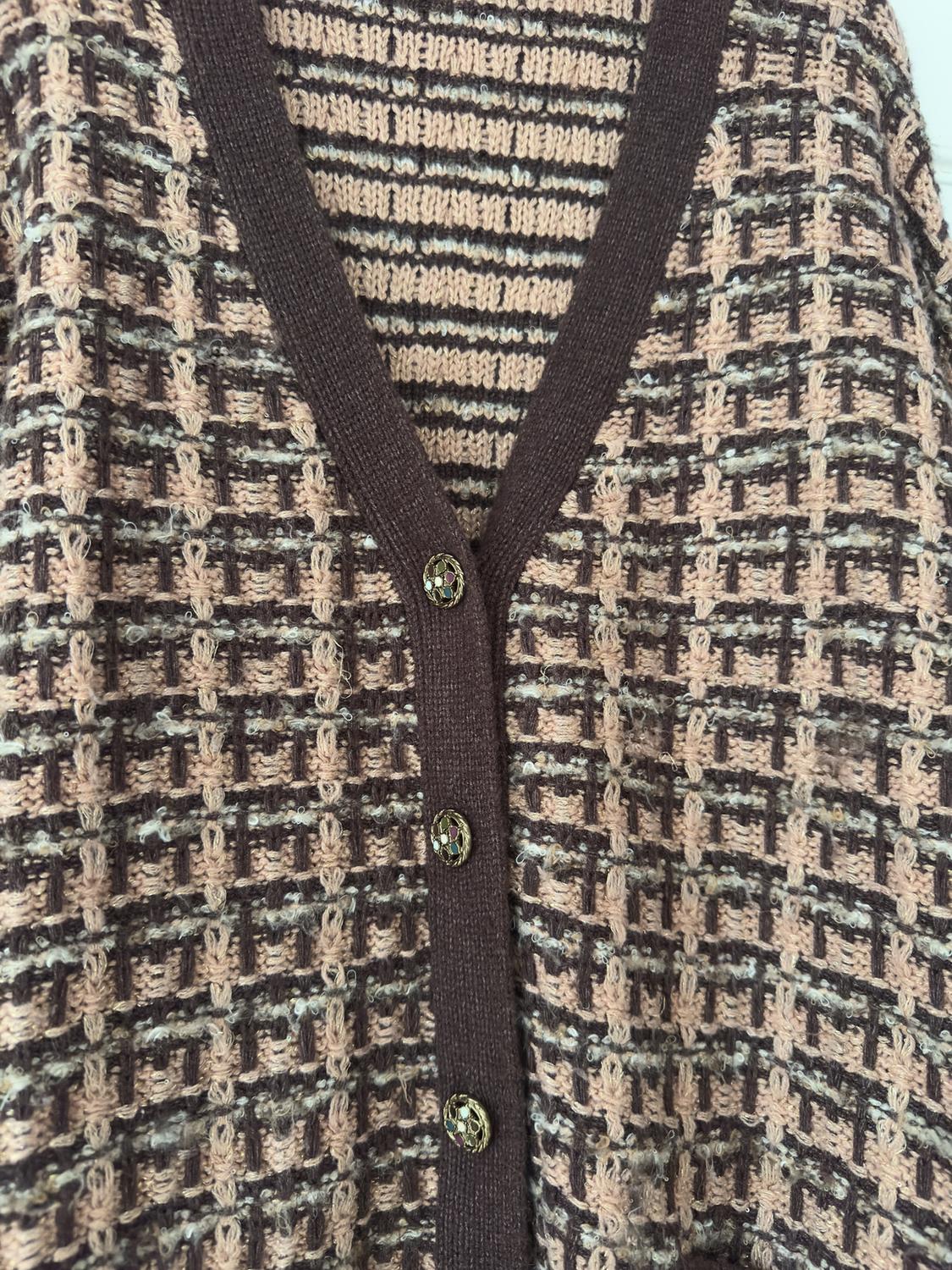 TEXTURED WEAVE KNIT CARDIGAN - Image 3