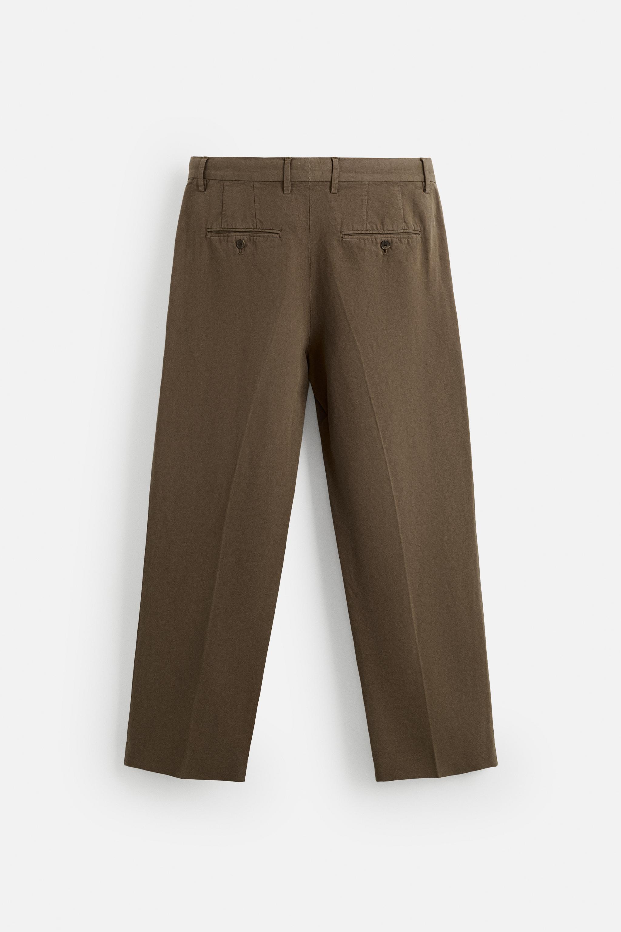 WASHED SUIT PANTS - Khaki | ZARA United States